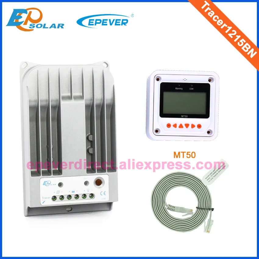 

12v 24v auto work solar regulators for 260w 24v solar panel system use Tracer1215BN with MT50 remote meter 10A 10amp