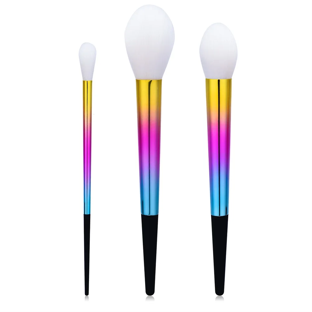 3 pcs Кисти для макияжа Румяна для макияжа лица косметические кисти - Handle Color: 3 pcs