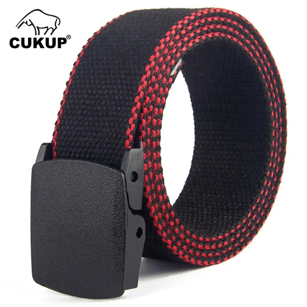 

CUKUP Designer Quality Canvas Belt Jeans Accessories Automatic Buckle Unisex Style Waistband Belts Many Colours Optional CBCK101