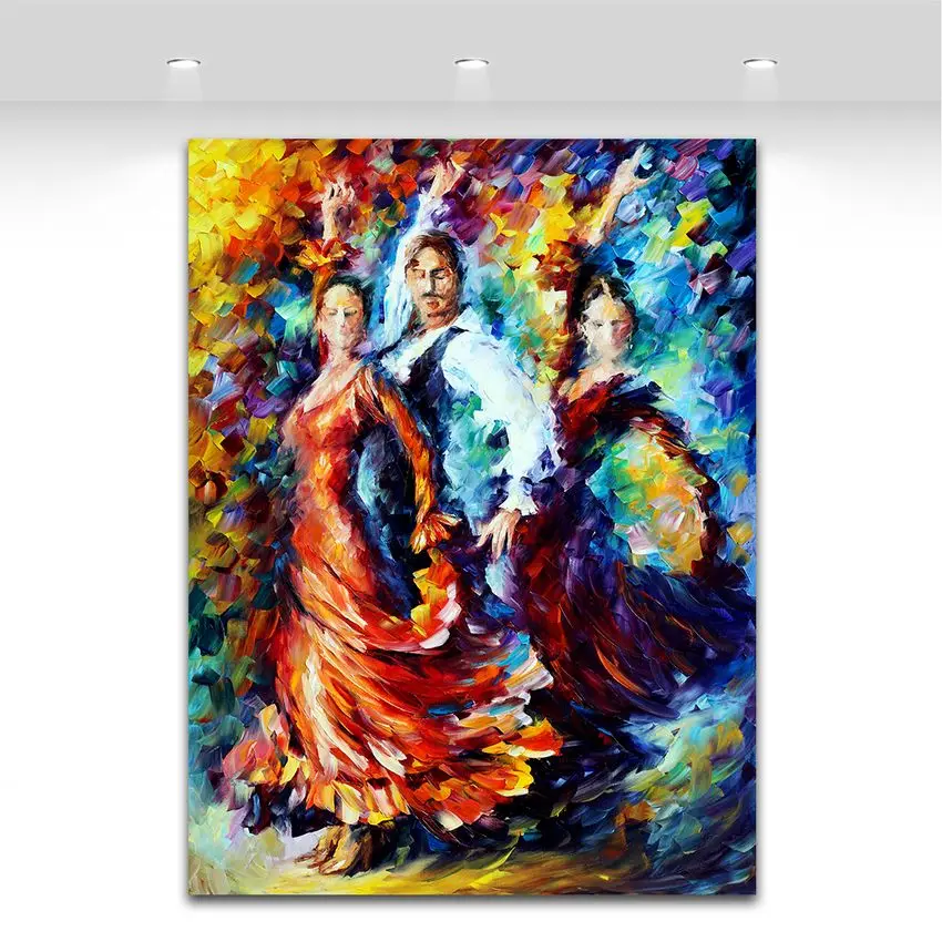Buy Flamenco Dancers Painting Palette Knife Painting