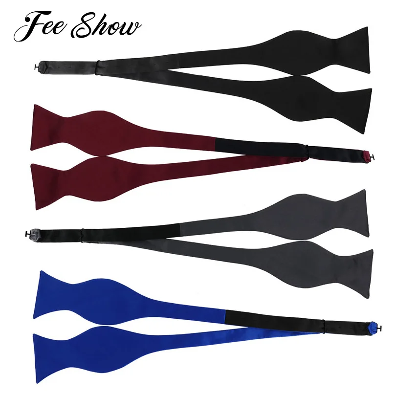 2017 New Fashion Men Adjustable Silk Bow Ties Self tie Bowtie Men's