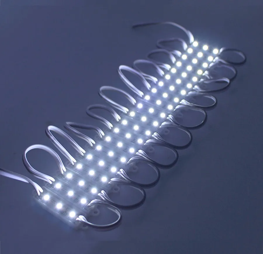 100 Шт./лот 3528 SMD Светодиодный Модуль 3 3leds DC12V Водонепроницаемый СВЕТОДИОДНЫЙ Для Окна Рекламный Щит Дисплей Холодный Белый/Теплый белый/Белый