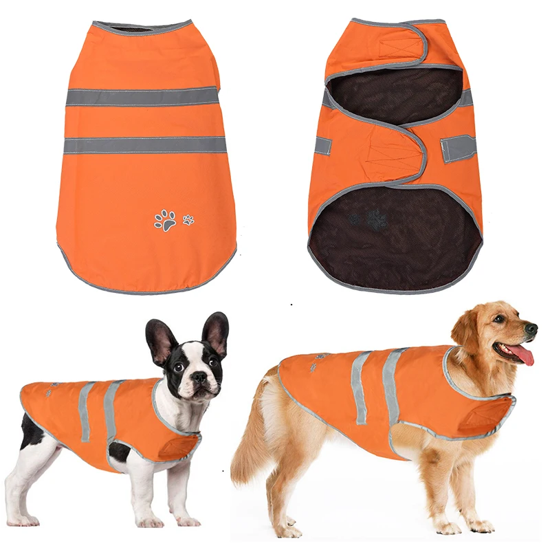 

Pet puppy small Dog Raincoat Waterproof Large Dog Clothes Coat Rain Jacket Reflective Big dog poncho for teddy Golden Retriever