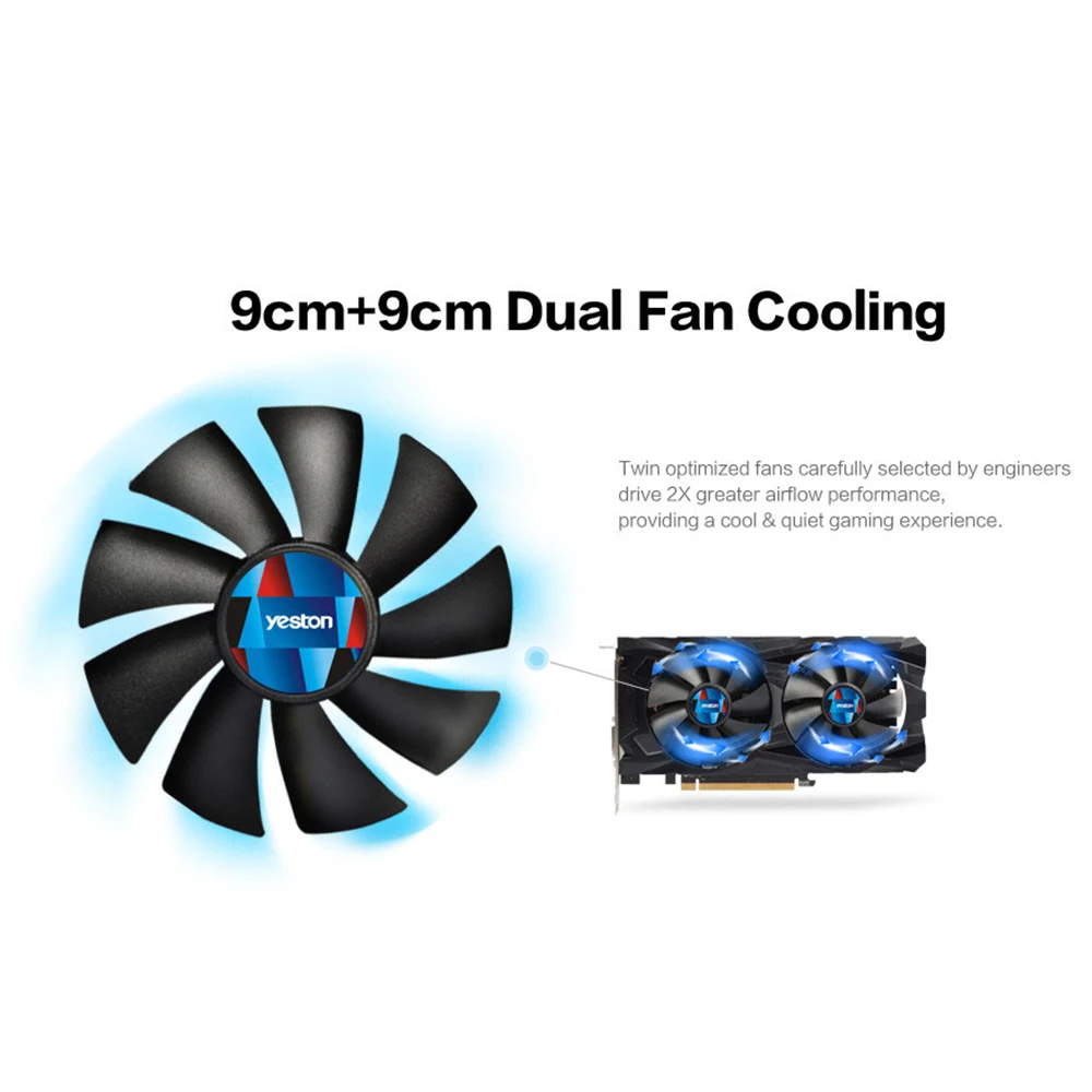 Yeston Radeon RX 550 GPU 4 Гб GDDR5 128bit игровой настольный компьютер ПК видео Графика карты