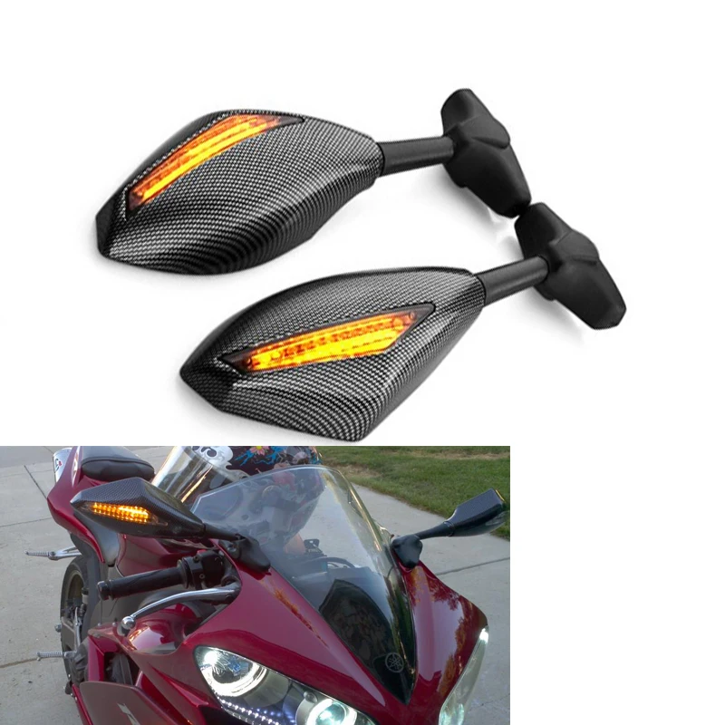 Retrovisores da Motocicleta Sinais de Volta Led para Honda Espelhos Indicador Luzes 1100 Cbf1000 Vtr 1000 f Firestorm Cbr1100xx Cbr 3 Espelhos retrovisores da motocicleta sinais de volta