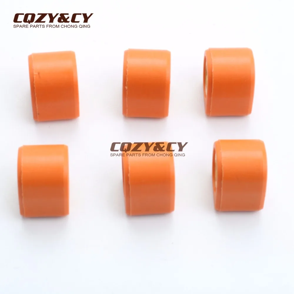 

6PC Polygon Roller Set Sliders 16x13mm 5.5gram set for KYMCO B&W Fever Zx Heroism Like 2T 4T Mxer People S Sento Super 8 9 50cc