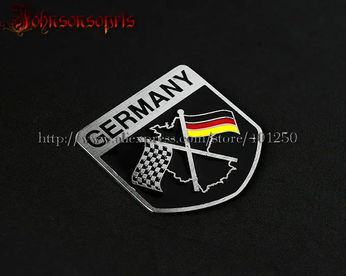Free shipping GERMANY Flag 3D  Aluminum Badges Emblem car stickers 58*54MM