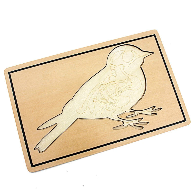 Baby Toy Kids Montessori Cartoon Animal Bird Puzzles for Children Wood for Early Childhood Education Preschool Training Learning