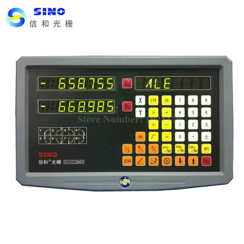 새로운 핫 SINO SDS2MS 2 축 디지털 판독 DRO 키트 밀링 선반 기계 Grider Mill 선반 기계 용 2 축 DRO 디스플레이