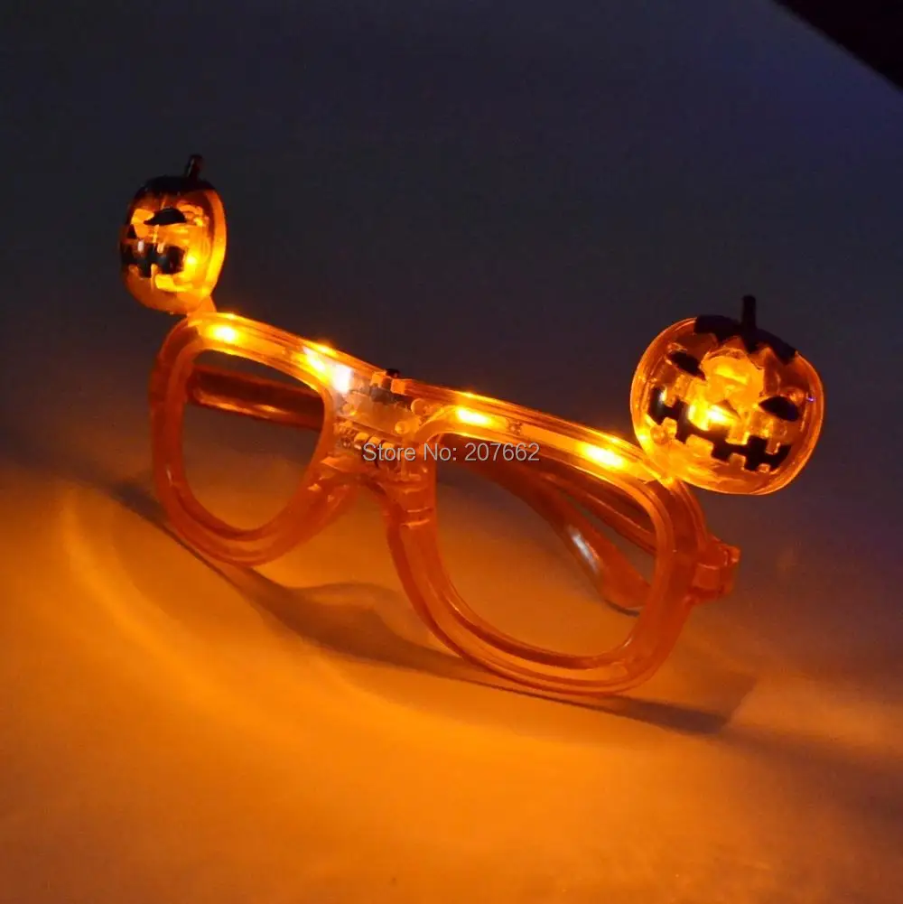 led halloween pumpkin glasses Led Light Up Flashing Blink Glow Glasses