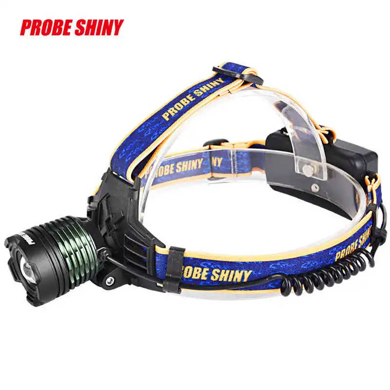 lanterna led t6 Headlight Head Lamp Zoomable + 2x18650 +Charger laser pointer powerful led flashlight rechargeable #4S8 (6)
