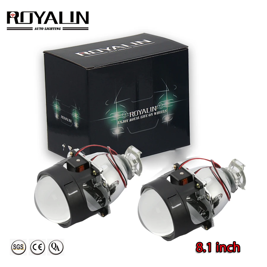 ROYALIN новейшие Биксеноновые линзы 2,5 ''HID H1 проектор Объектив LHD VER 8,1 для H1 H4 H7 авто мотоцикл фары модифицированный автомобиль-Стайлинг