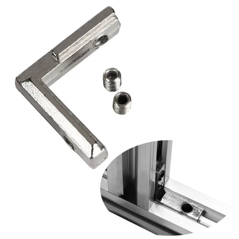 

Metal L Shape M5 Corner Slot Bracket Internal Connector for 2020 Aluminum Profile for Openbuilds 3D Printer Parts Accessories