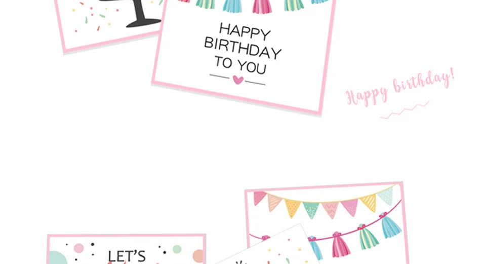 Поздравительная открытка с днем рождения, Мультяшные подарочные открытки с рисунком, вечерние открытки с конвертом для празднования, подарки, приглашение, случайное изображение, AES006