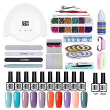 Полный маникюрный набор 32 шт наборы для гелевых ногтей с лампой 36 Вт УФ-набор гель-лаков для ногтей инструменты для маникюра педикюр Гель-лак для нейл-арта набор