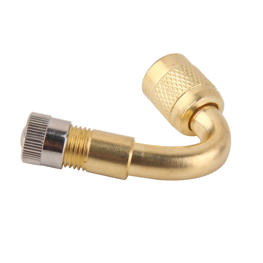 

45 Degree Angle Brass Copper Car Motorcycle Scooter Bike Valve Stem Extender Extension Adaptor 3.5cm