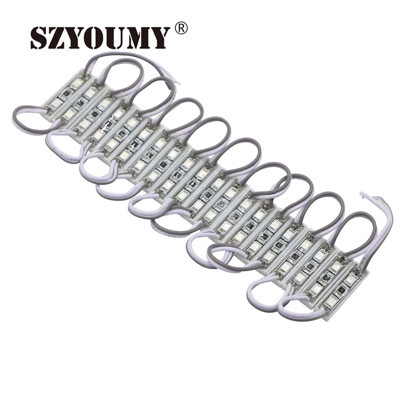 SZYOUMY 200 шт. DC12V SMD 2835 2 светодиодных модуля белый/теплый белый IP65 Водонепроницаемый