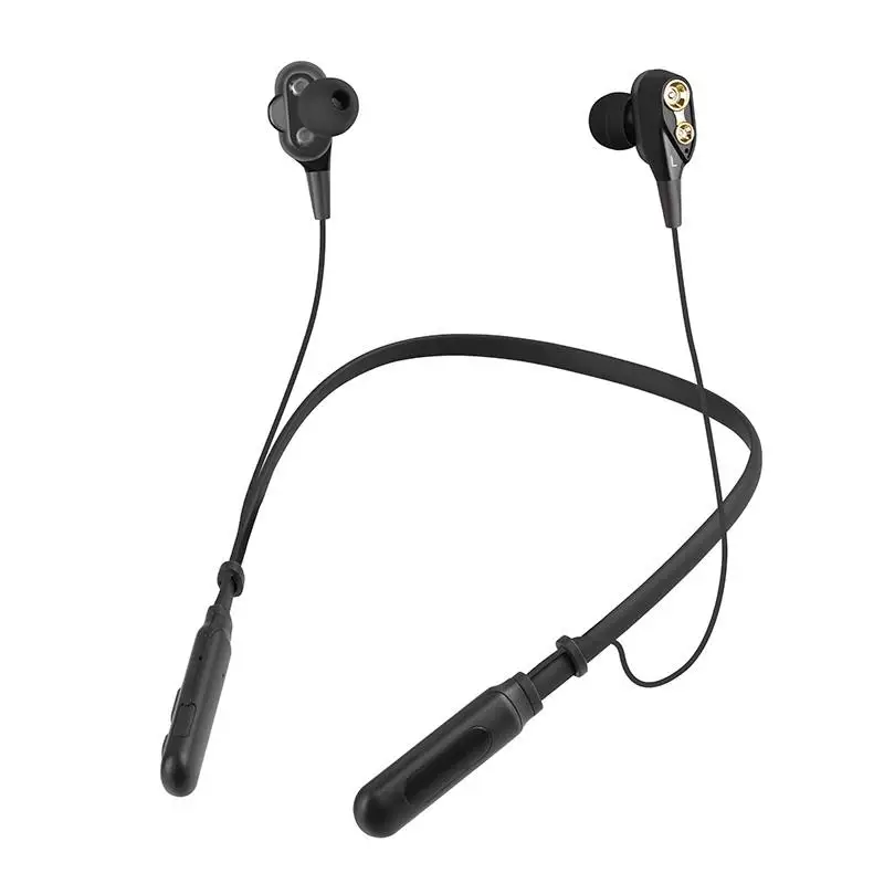 

G01 Dual Driver Earphone Bass Sound Bluetooth Neck Headset TWS Wireless collar Headphone Running Sports Ear phone Volume Control