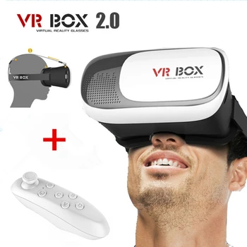 2016 Google Cardboard VR BOX II 2.0 1.0 Version Virtual Reality 3D Glasses for iPhone Samsung + Bluetooth Remote Game Control