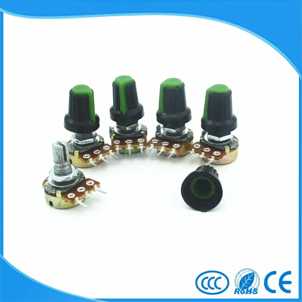 WH148 single linear taper carbon Rotary B Type potentiometer 3Pin 5Pcs