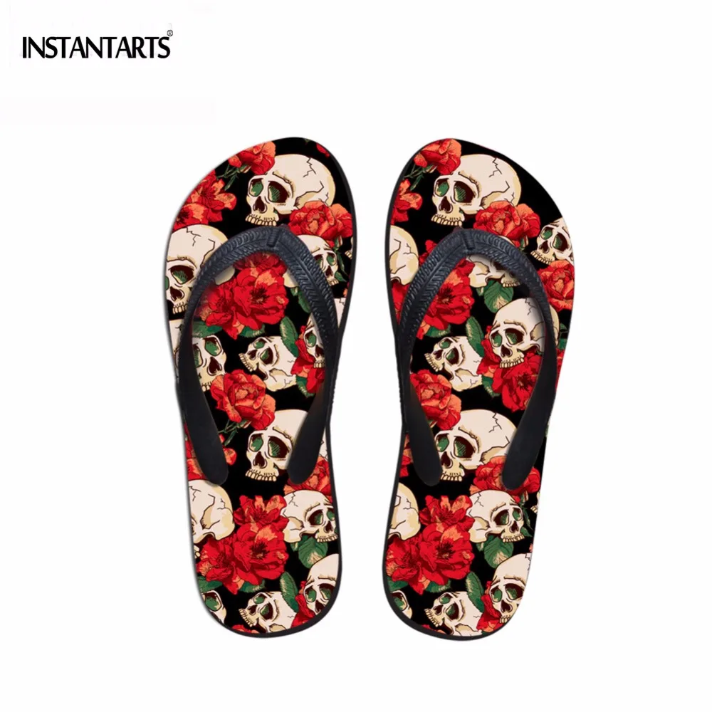 skull flip flops