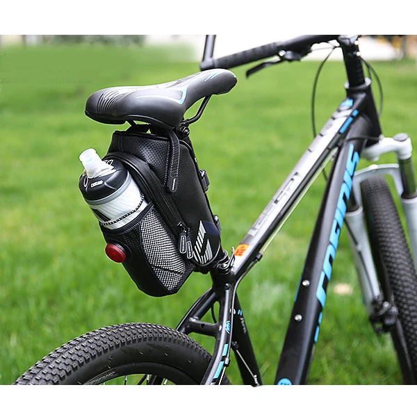 ROSWHEEL велосипедная непромокаемая седельная сумка На открытом воздухе для велоспорта, горного велосипеда, заднее сиденье, задний Чехол, сумки для инструментов для обслуживания с задним фонариком