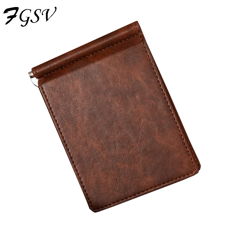 

Hot selling Korea fashion New arrival high quality 4 solid colors men mini wallets Synthetic Leather vintage purse XF158