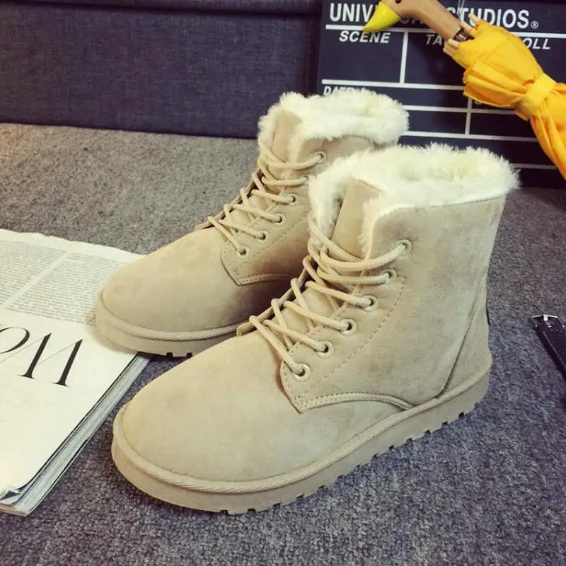 4 Terciopelo 2016 El Zapatos Más 2 Otoño Invierno 1 Nieve 3 Las Aplastado Mujer 5 Y Con De Botas Size007 Cortas Sandalias Engrosadas Estudiantes La qR7fwRnEr