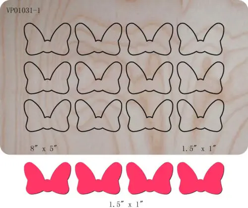

Minnie Mouse Hair Bow Wooden Die steel Rule die Fits