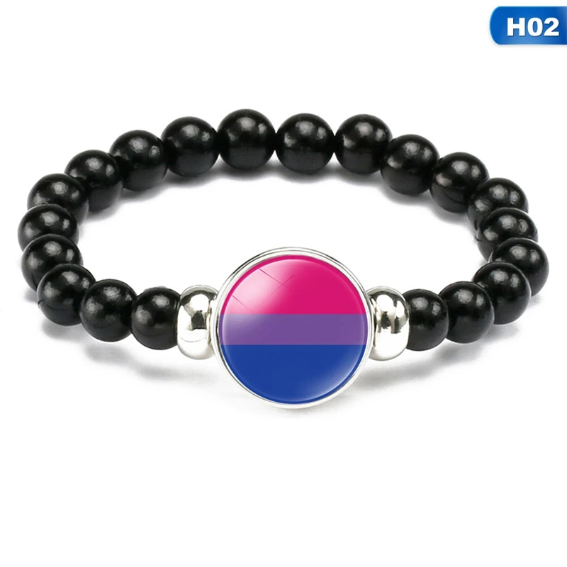 

Pride Rainbow Buckle Charm Bracelet Gay Jewelry Handmade DIY Beaded Weave LGBT Bracelet