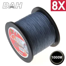 1000M 8X DAH BRAND Super Strong Japan Multifilament 100 PE braided fishing line 8 strands braided