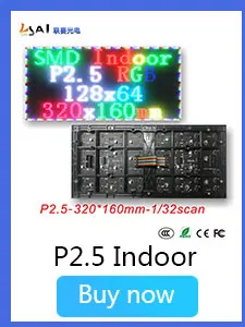 Крытый P2.5 полноцветный RGB светодиодный матричный модуль 320*160 мм 128*64 пикселей