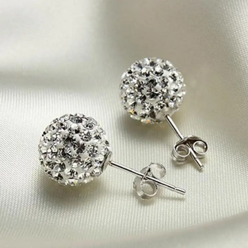 

1 Pair Flower Bud Ball Stud Earrings Hypoallergenic Ear Studs Ladies Jewelry