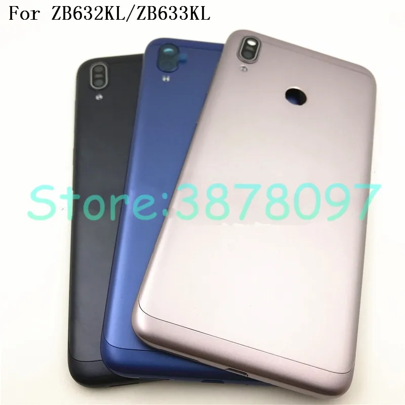 

New 6.26 inchesFor Asus Zenfone Max M2 ZB633KL ZB632KL Back Battery Cover Real Battery Housing Door + Camear Lens+Side key