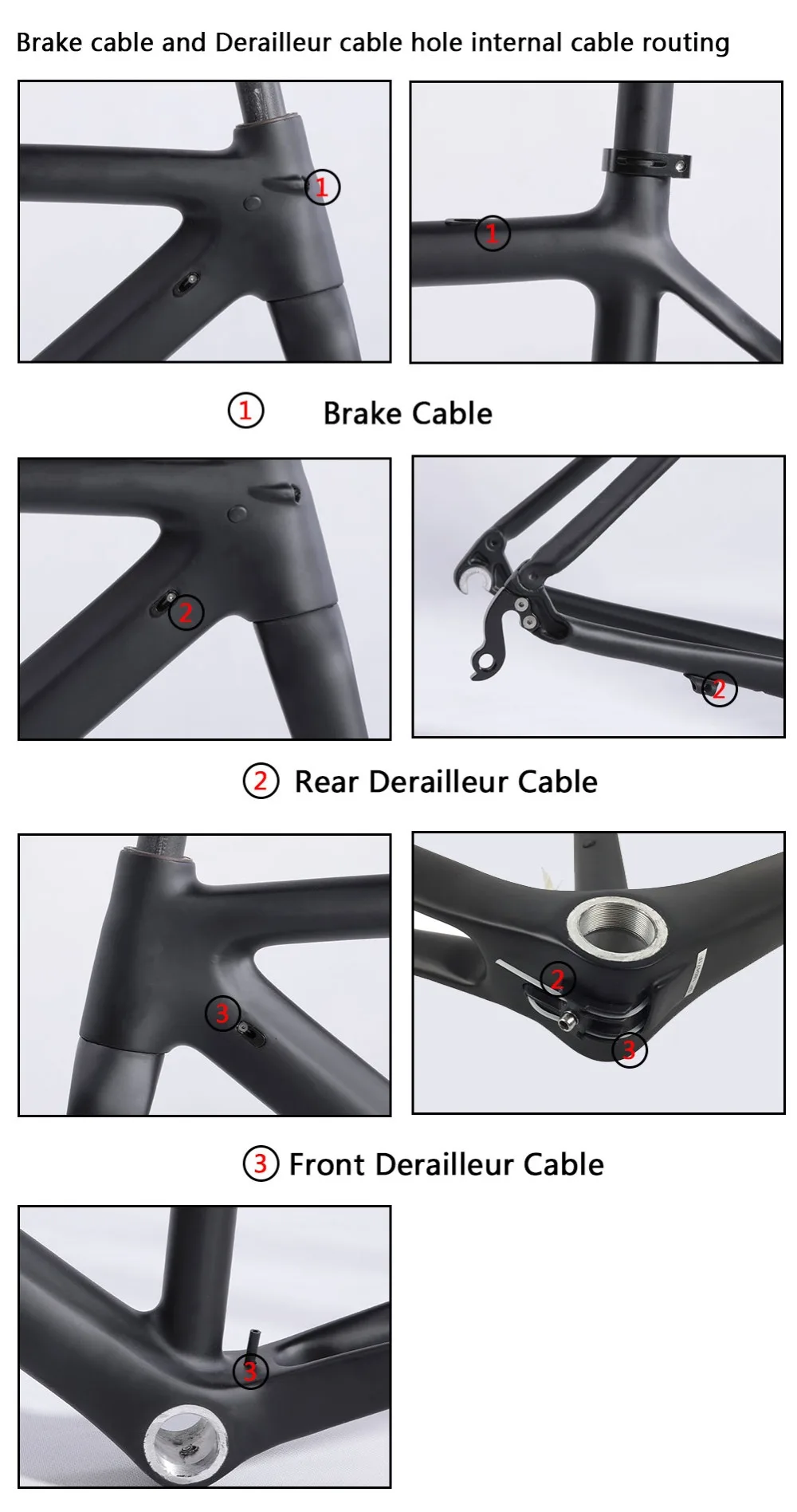 Perfect Spcycle 2019 New Carbon Road Bike Frame Di2 & Mechanical Super Light Carbon Racing Bicycle Frames With Fork Seatpost Headset 8