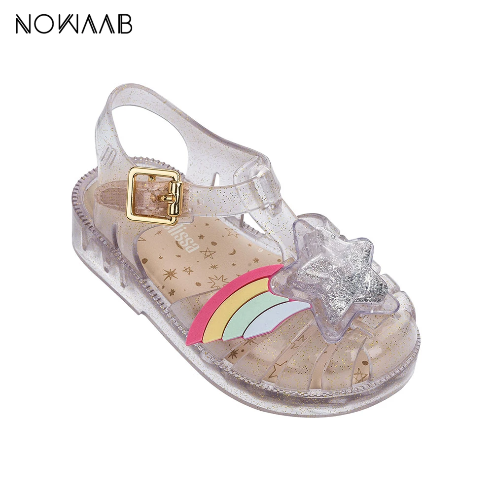 mini melissa rainbow sandals