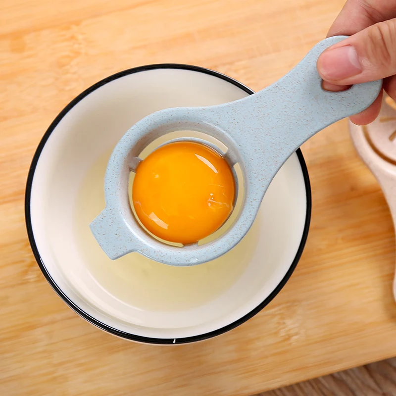 

Egg Yolk Separator Plastic Egg Divider Filter Creative Wheat Straw Egg Yolk White Separator Eggs Cooking Tools Kitchen Gadgets