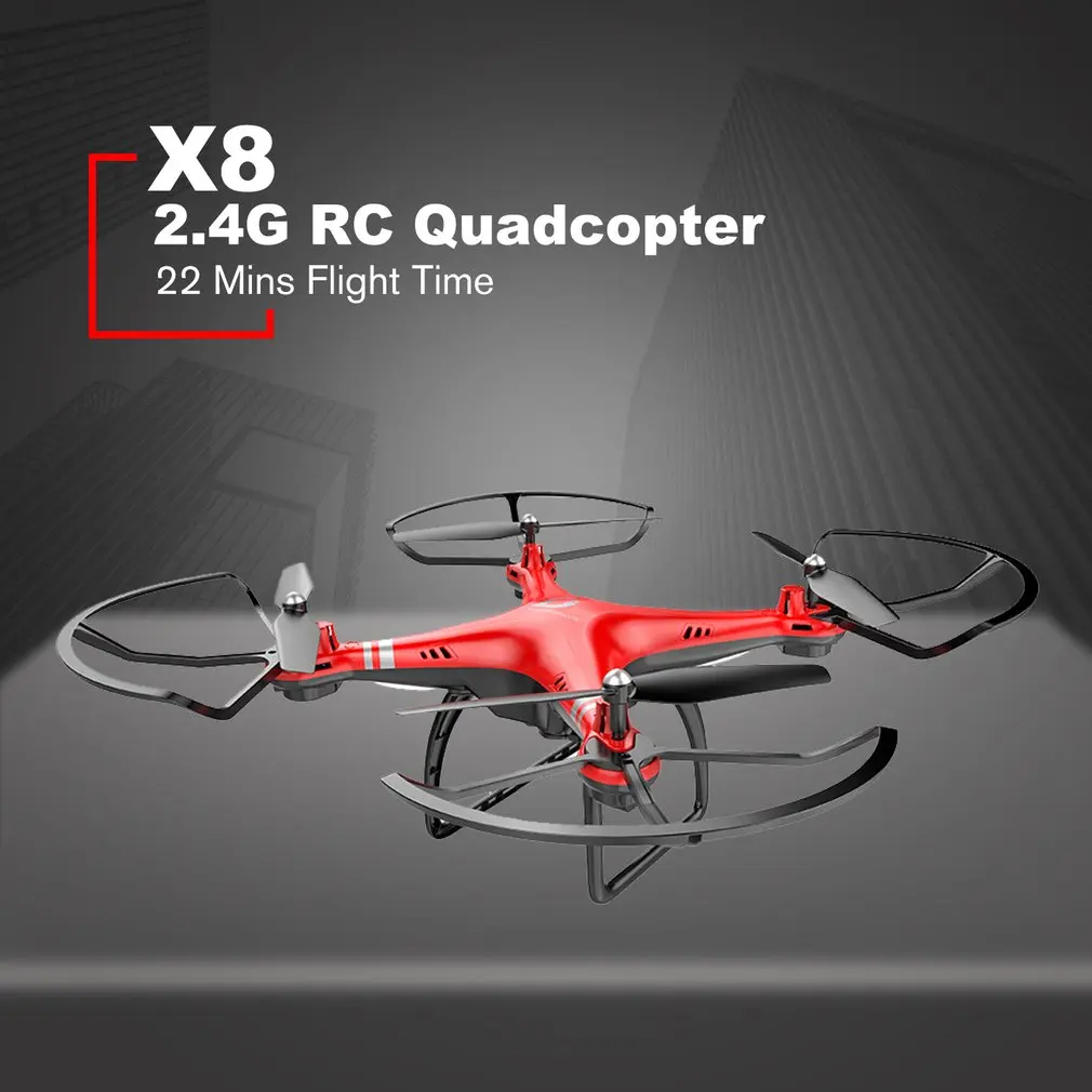 

X8 2.4G 22 Mins Flight Time Altitude Hold 3D Flip Headless Mode Built in 6-axis Gyroscope RC Drone Quadcopter