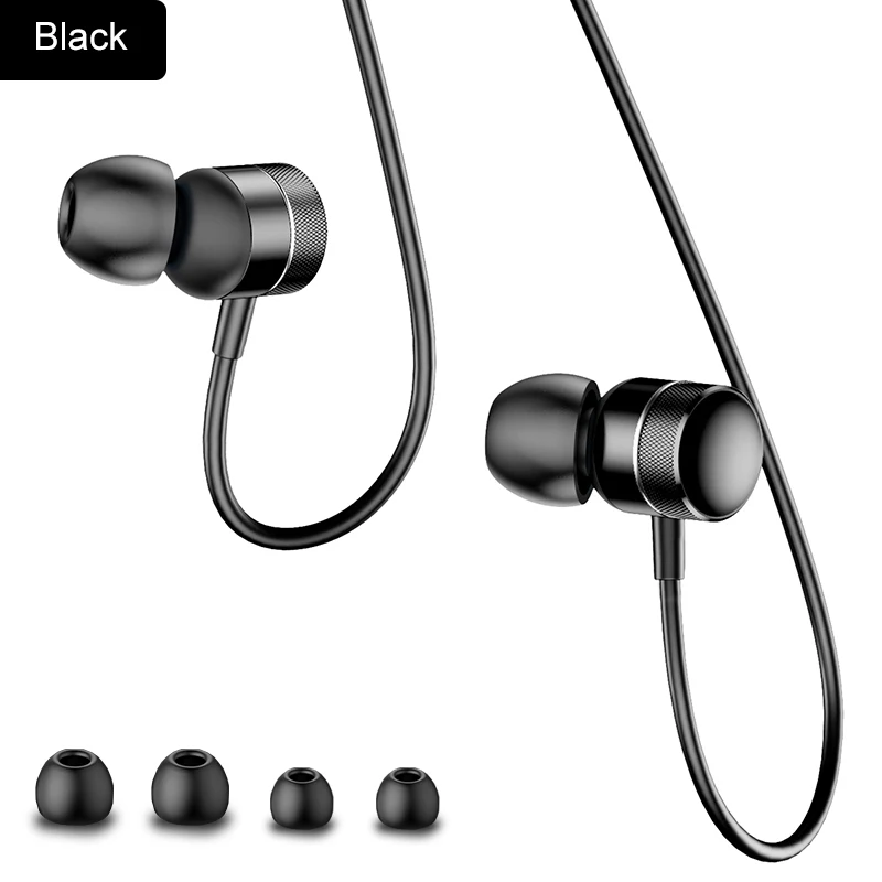 Baseus H04 наушники стерео звук гарнитура в уши проводные наушники с микрофоном для iPhone Xiaomi samsung Fone De Ouvido Auriculares MP3 - Цвет: Black
