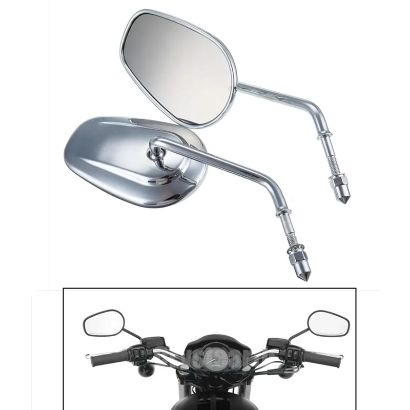 

Pair Chrome Motorcycle Rear Side Mirrors Rearview Mirror For Harley XL883C XL883N XL883L SPORTSTER Touring XL1200 Softail Dyna