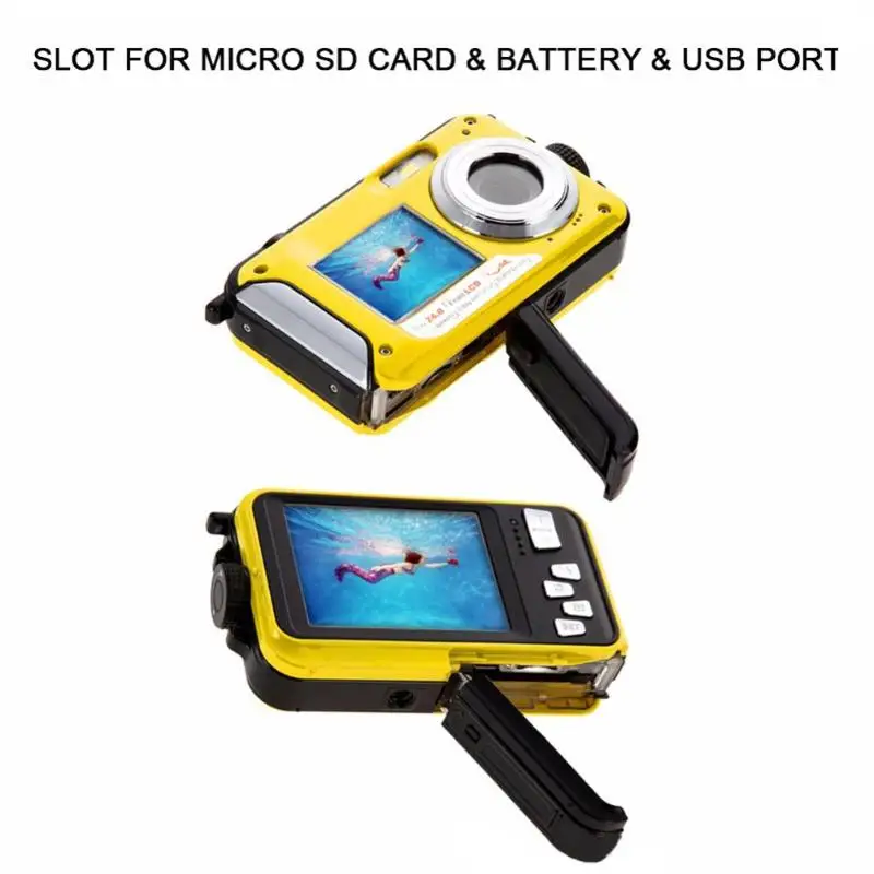 Профессиональная Водонепроницаемая игра 24MP Пылезащитный Водонепроницаемый USB двойной экран подводная детская мини камера наружная