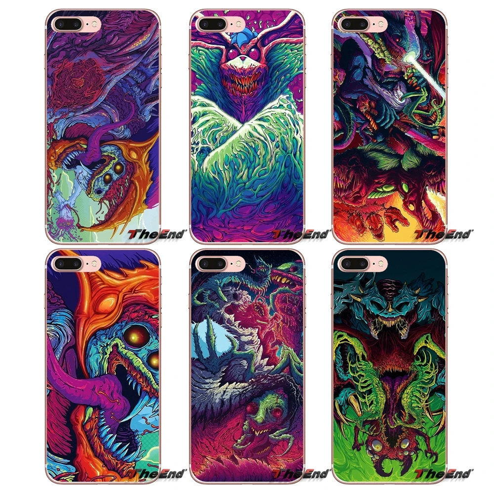 

For iPhone X 4 4S 5 5S 5C SE 6 6S 7 8 Plus Samsung Galaxy J1 J3 J5 J7 A3 A5 2016 2017 Hyper Beast Csgo Pattern TPU Silicone Case