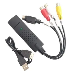 1 шт. адаптер с usb-кабелями USB 2,0 Easycap Аудио Видео DVD VHS запись захвата карты конвертер