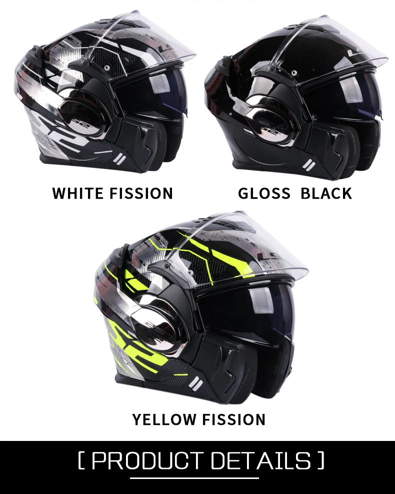 LS2 FF399 Chrome-plated helmet Can be Wear glasses Full Face Motocycle helmet Anti-fog patch with PINLOCK