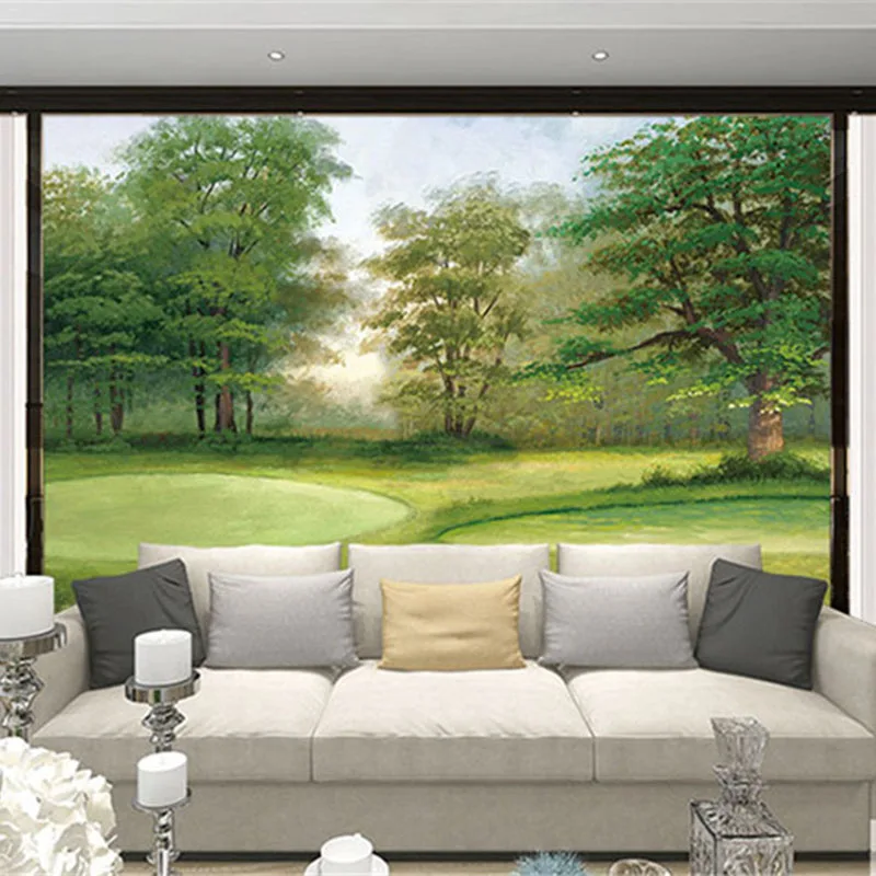 

QINGCHUN Custom 3D Print DIY Fabric &Textile Wallcoverings For Walls Cloth Oil Painting Murals Matt Silk For Living Room Forest