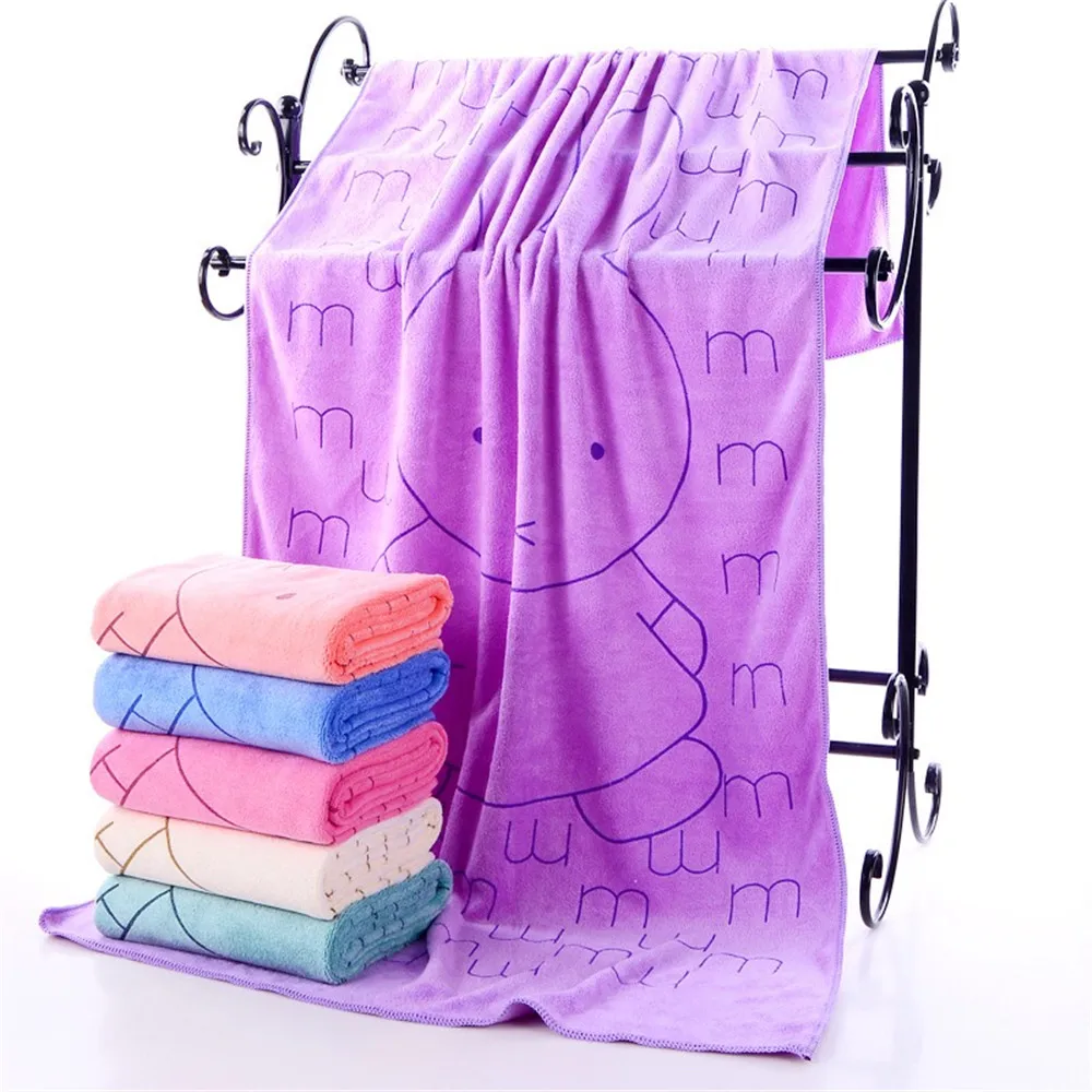 

Quick-drying 70x140cm Functional Soft Towel Cartoon Microfiber Beach Bath Towel Super Absorbant Textile Large 350g Thick Towel