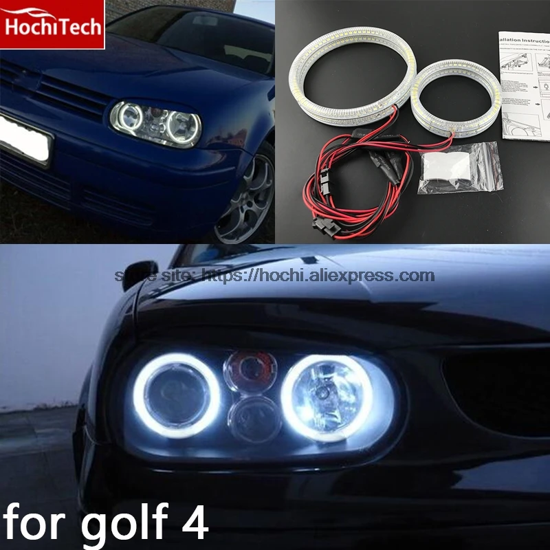 Отличный SMD 5050 светодиодный Белый налобный фонарь halo angel demon eyes kit для Volkswagen VW Golf Mk4