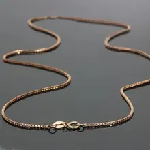 Великолепная однотонная цепочка Au750 18K желтого, белого, розового золота, Женская цепочка, ожерелье 16 дюймов 18 дюймов