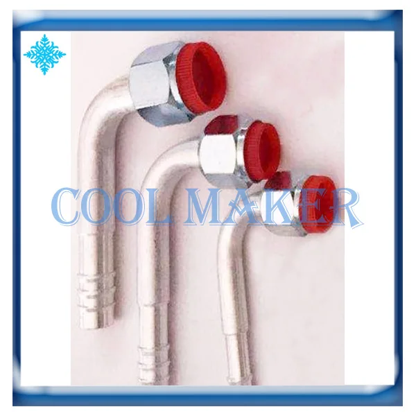 

3 pcs Auto air conditioning R134a aluminum hose fittings pipe tube bent/straight