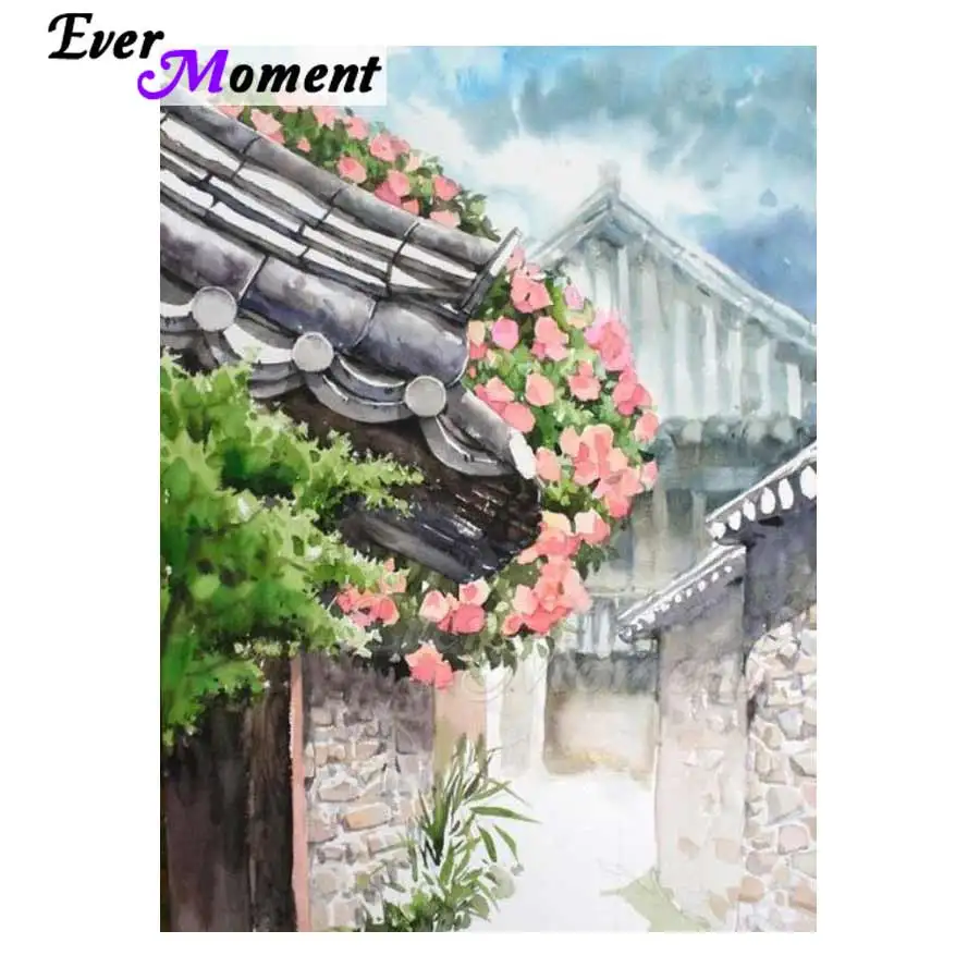 

Ever Moment Diamond Painting Handmade Full Square Drill Mosaic House 5D DIY Cross Stitch Diamond Embroidery Decor S2F2043